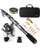 Sougayilang Fishing Rod Combos with Telescopic Fishing Pole Spinning Reels Fishing Carrier Bag for Travel Saltwater Freshwater Fishing 1.8M/5.91FT A-fishing Full Kits With Carrier Case - Buy Online on GoSupps.com