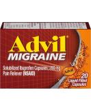 Advil Migraine Liquid Filled Capsules - 20 ct (Pack of 5) - Fast Pain Relief - Buy Online on GoSupps.com