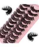 7D Faux Mink Russian Strip Lashes - 10 Pairs Reusable Natural Look | Wispy Fake Eyelashes for Makeup - Handmade Thick Soft Long Dramatic Volume - Buy Online on GoSupps.com