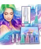 HaiolorPro Temporary Hair Dye for Kids & Adults Washable 4PCS Hair Chalk for Kids Temporary Hair Colour Wax Girls Birthday Presents Kids Temporary Hair Makeup Sets Dye for Dark Hair 35 g (Pack of 4) Green+Blue+Pink+Purple - Buy Online on GoSupps.com