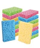 Biodegradable Colored Kitchen Sponge 16-Pack - Non-Scratch Cellulose Dishwashing Sponge - Natural Cleaning Scrub - 16 Count - Buy Online on GoSupps.com