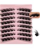 Fluffy Cat Eye Lash Clusters - 80 PCS D Curl Wispy Individual Eyelashes Extensions (12-20MM) | DIY False Lashes by Anforlin - International Shipping Available - Buy Online on GoSupps.com