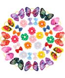 Janinka 36 Pieces Dog Hair Bows with Rubber Bands Butterfly Dog Knotted Bows Flower Pearls Hair Bows Elastic Hair Ties Bands Pets Dogs Cats Grooming Accessories - Buy Online on GoSupps.com