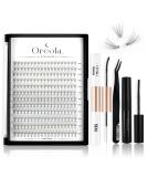 Oreola Eyelash Extension Set - 228 Pcs Individual Lashes 0.07C 8-15mm Wispy Natural Look DIY Kit with Applicator & Remover - Buy Online on GoSupps.com
