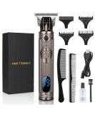 URAQT Cordless Hair Clippers for Men - Electric Beard Trimmer and Precision T-Blade Shaver Kit with Guide Combs - Silver - Buy Online on GoSupps.com