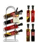 Luxury Olive Oil Food Gifts - Olive Oil Gift Set with 4 Infused Olive Oil & Balsamic Vinegar in Metal Rack - Italian Cooking Gifts & Chef Gifts for Women & Men - Buy Online on GoSupps.com