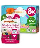 Pumpkin Organics Bio Vegetable Cereal Quets - 8 Pack Baby Food (Sweet Potato Blueberry Pear Beetroot Oats) - No Added Sugar Vegetarian 6+ Months - 100g Each - Buy Online on GoSupps.com