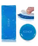 ICEHOF Self-Adhesive Cooling Pads | Set of 3 Reusable Gel Compresses for Pain Relief | Ideal for Injuries Swelling & Tension - International Shipping Available - Buy Online on GoSupps.com