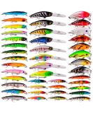 BAIKALBASS Bass Fishing Lures Kit Set - Topwater Hard Baits, Minnow, Crankbait, Pencil, VIB, Swimbait - 43pcs for Bass Pike in Saltwater & Freshwater - Buy Online on GoSupps.com