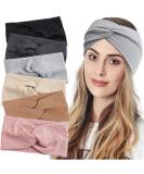 VEGCOO Women's Winter Hairband | 6-Piece Wide Twisted Elastic Headbands | Sports & Yoga Hairbands for Women & Girls - Buy Online on GoSupps.com