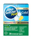 Alka-Seltzer Plus Severe Night Cold Effervescent Tablets 20ct - Fast Relief - Buy Online on GoSupps.com