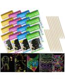 IFfree 16Pack Rainbow Scratch & Sketch Note Pads  Rainbow Scratch Mini Notes with Stylus Scratch Paper 10 Pages  Drawing Notepads Small Size.(Four Colours  with Four Stylus) - Buy Online on GoSupps.com