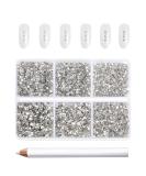 Beadsland 7200pcs Flatback Rhinestones,Clear Rhinestones Nail Gems Round Crystal Rhinestones for Crafts,Mixed 6 Sizes with Wax Pencil Kit, SS3-SS10,Crystal - Buy Online on GoSupps.com