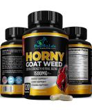 Horny Goat Weed 1590mg Extra Strength Blend  120 Capsules  w. Maca  Arginine  Ginseng  Tribulus  Tongkat  Libido  Stamina  Energy Support  Non-GMO Formula  120 Caps - Buy Online on GoSupps.com