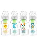 Dr. Brown's Natural Flow Anti-Colic Options+ Wide Bottles 9 oz 4 Pack - Level 1 Slow Flow Nipple - Good Morning/Good Night Gift Set - Buy Online on GoSupps.com