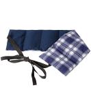 Linseed Pillow 7-Chamber with Band - 65x15 Heat Cushion Grain Pillow for Back & Lumbar Support | Blue Flannel Check - Buy Online on GoSupps.com