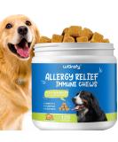 Bieyoc Itchy Dog Skin Relief Treats 120pcs for Allergy Relief - Anti-Itch & Immunity Support - Buy Online on GoSupps.com