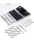 306-Piece Hair Accessories Set - 50 Hairpins 50 U Clips 200 Mini Ties & Silver Duck Clips with Storage Box - Perfect for Women & Girls - Buy Online on GoSupps.com