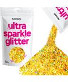 Hemway Extra Chunky Gold Holographic Glitter 100g - Cosmetic Safe 1mm | Premium Craft Supplies for DIY & Arts - Buy Online on GoSupps.com