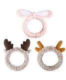 3-Piece Hair Band Set for Makeup - Khaki Brown & Pink | Women s Cosmetics & Sleeping Hair Bands - Buy Online on GoSupps.com