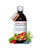 Vital Ultra - 480 ml - micronutrient concentrate with vitamins minerals trace elements plant substances and omega -3 fatty acids - liquid foods from over 70 ingredients with up to 60 portions - Buy Online on GoSupps.com