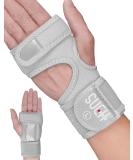 Sueh Design Adjustable Wrist Splint for Tendon Inflammation & Arthritis Relief - Gray Left Hand Bandage - Buy Online on GoSupps.com