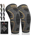NEENCA Knee Compression Sleeve - Support for Knee Pain, Running, Arthritis - Medium 2 Pack - Buy Online on GoSupps.com