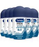 Sanex Men Active Control Antiperspirant Roll On Deodorant for Men with 48 Hour Odour Capture 0% Alcohol* Dermatologically Tested for All Skin Types Multipack 6 Pack 50ml Men 50 ml (Pack of 6) - Buy Online on GoSupps.com