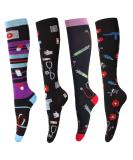 Compression Socks 15-25 mmHg for Women & Men - 4 Pairs, Ideal for Nurses, Youth, Running, Travel - Medical Grade Circulation Support - S-M Size - Buy Online on GoSupps.com