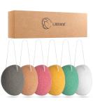 LMSMW Organic Konjac Cleansing Facial Sponges Gentle Exfoliating Konjac Sponge for Face Body Washing with Activated Charcoal Natural Skincare Tools Suitable for Oily Dry Combination Sensitive Skin - Buy Online on GoSupps.com