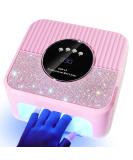 268W UV Nail Lamp - Professional LED Nail Dryer with 4 Timers & 45 Beads for Gel & Acrylic Nails LimeGirl Pink - Buy Online on GoSupps.com