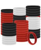 Buy Cobee 100 Pieces Hair Ties for Women - Elastic Ponytail Holders & Hair Accessories (Black White Red 4mm) - International Shipping - Buy Online on GoSupps.com