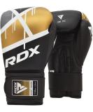 RDX Boxing Gloves for Muay Thai & Kickboxing - Maya Hide Leather Sparring Gloves Sandbag & MMA Training - Available in 8 10 12 16oz for Men & Women - Black & Golden - Buy Online on GoSupps.com