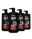 Axe 3-in-1 Body Wash, Shampoo, and Conditioner for Men - Total Fresh Scent, 28 oz (4 Pack) - Buy Online on GoSupps.com