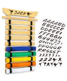 Winartton 10 Belts Bamboo Karate Belt Display Rack Hold, Taekwondo Belt Display with Stickers, Martial Arts Belt Display, No Assembly Required, Belt Holder Gift for Kids and Adult - Buy Online on GoSupps.com