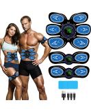 Buy EMS Abdominal Muscle Trainer - 6 Modes & 15 Intensities Full Body Coach with 10 Replacement Pads - Fast & Effective Belly Workout - International Shipping - Buy Online on GoSupps.com