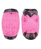 Cit toile Warm Dog Sweater - Stylish Turtleneck Knitting for Autumn & Winter | Cozy Puppy Clothing with Linen Holes | Perfect for Small & Medium Pets in Pink - Size M - Buy Online on GoSupps.com