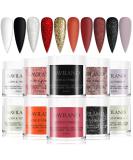 Saviland Halloween Acrylic Powder Set - 10 Colors for French Nails & 3D Nail Art - Professional Red Brown Black Polymer Powder - DIY Gifts - Gorgeous Party Queen - Buy Online on GoSupps.com