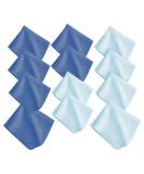 Qing Meng Microfiber Glass Cleaning Cloths - 12 Pack Optician Quality 25x25cm & 15x15cm Anti-Fake Brilliant Towels - Perfect for Eyewear Care! - Buy Online on GoSupps.com