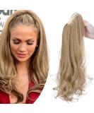 Shop Heat Resistant 18 Ponytail Extensions - Wavy & Smooth Hair Braids in Bright Ash Brown Mix & Light Ash Brown Bleach Blonde - Fast International Shipping! - Buy Online on GoSupps.com