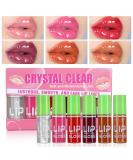 6 Colors Hydrating Lip Glow Oil Kit - Tinted Plumping Gloss Long-Lasting Nourishing Shine - Buy Online on GoSupps.com