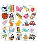 Kids Temporary Tattoos - 204 Individually Wrapped Sheets, Birthday Party Supplies - Buy Online on GoSupps.com