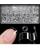 Buy 600Pcs Extra Short Square Nail Tips | Half Cover Clear Acrylic Nails | 12 Sizes for DIY Nail Salon - Buy Online on GoSupps.com