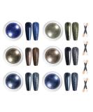 Bishengyf Chrome Nail Powder - Super Mirror Effect | Upgraded Metallic Nail Pigments for Art & Design | High Capacity 2g Blue - Buy Online on GoSupps.com