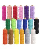 Macrame Cord 3mm x 594 Yards  18 Rolls Natural Colored Macrame Cotton Cord Rope Kit Color Variety Macrame Jute Twine String 4 Strand Twisted for Wall Hanger Plant Hanging DIY Knitting Macrame Supplies - Buy Online on GoSupps.com