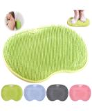 Non-Slip Silicone Foot Brush for Shower - Massage Pad with Suction Cup for Easy Cleansing & Peeling - Relieve Tired Feet (Green) - Buy Online on GoSupps.com