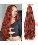 Leeven 30 Inch Copper Red Passion Twist Crochet Braids Hair - Long Water Wave Butterfly Locs Extension in 350# - Pack of 1 - Buy Online on GoSupps.com