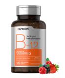 B12 Sublingual Methylcobalamin | 5000mcg | 120 Fast Dissolve Tablets | Vegetarian, Non-GMO and Gluten Free Supplement | by Horbaach - Buy Online on GoSupps.com