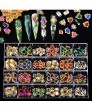 240Pcs Nail Art Rhinestones Kit - Luxury Crystal Diamonds for Nail Design - Multi-color Gems for Nails Crafts - 24 Styles - Buy Online on GoSupps.com