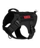 OneTigris Fire Watcher 2.0 Molle Dog Harness with Handle & Metal Buckle - Black | Durable Adjustable International Shipping - Buy Online on GoSupps.com